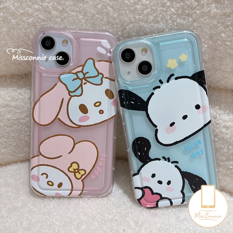 Casing Untuk Redmi Note10 11 8 11s 9 10 Pro Max 10s Redmi 12C 9 10C 10A A1 9T 10 9A 9C NFC POCO F4 Kartun Lucu Pochacco Melody Couple Airbag Shockproof Transparan Soft Case