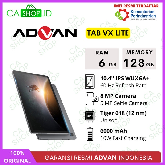 Advan Tab Series | Tab VX Lite 6GB / 128GB | Tab Sketsa 3 6/128 | Tab VX Neo 4/128 | XTAB 4/64 | Tab