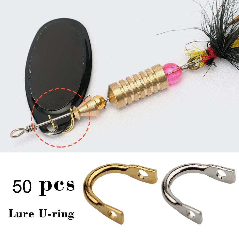 AUGUSTINA Agustina Kuningan Clevis DIY Fishing Tackle Boat Catch U-Shaped Connector Easy Spin Fishing Connector Fishing Tackle Sea Memancing Gesper Memancing Clevis