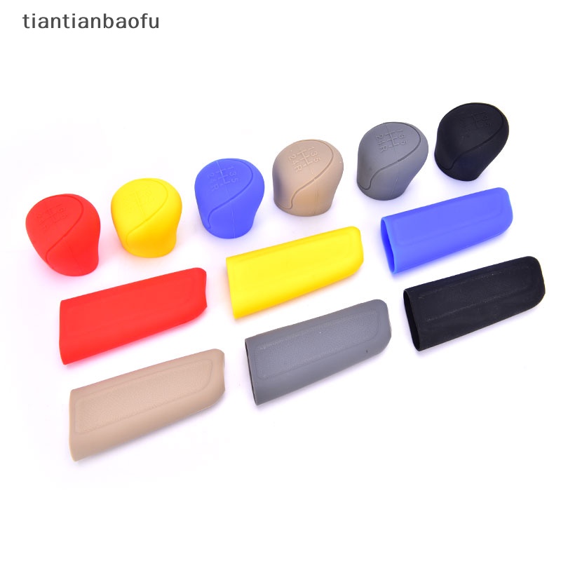 [tiantianbaofu] Universal Car Gear Hand Shift Knob Cover Silicone Handbrake Non-Slip Pelindung Butik