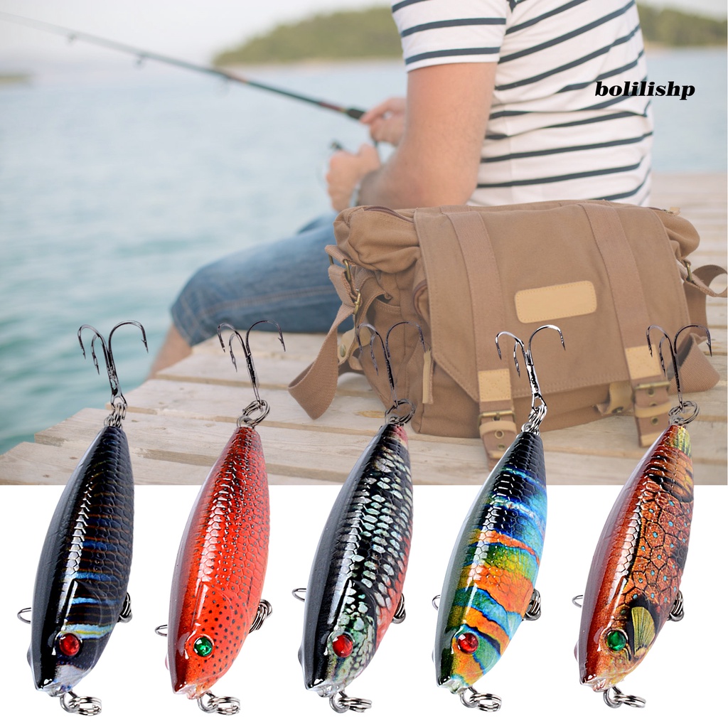 Bo-5.9cm/6.9g Umpan Pancing Realistis Tajam Kait Simulasi Tahan Korosi Warna Cerah Berwarna Gambar Reusable Sea Fishing Topwater Zigzag Pensil Umpan Keras Buatan