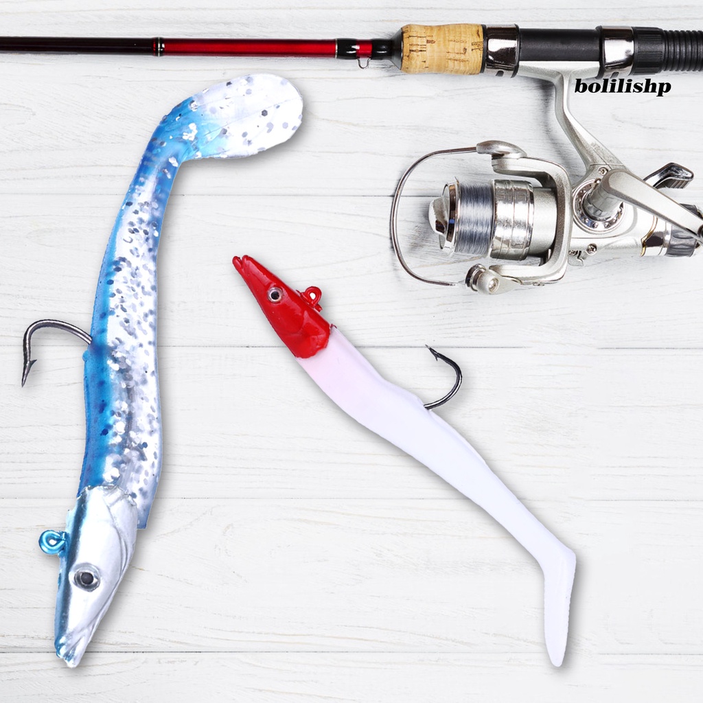 Bo-11cm/19g Umpan Lembut Simulasi Jig Kepala T Ekor Tajam Kait Tunggal Mencegah Lolos Universal Buatan Umpan Luar Memancing Memikat Perlengkapan Memancing