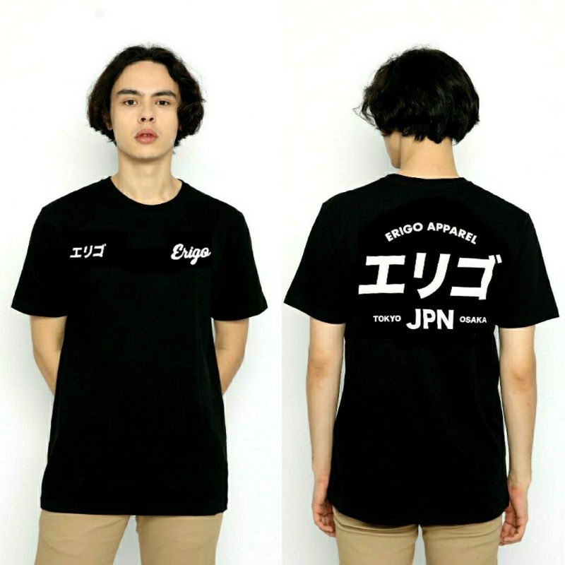 Kaos ERIGO Japan T-Shirt Hitam