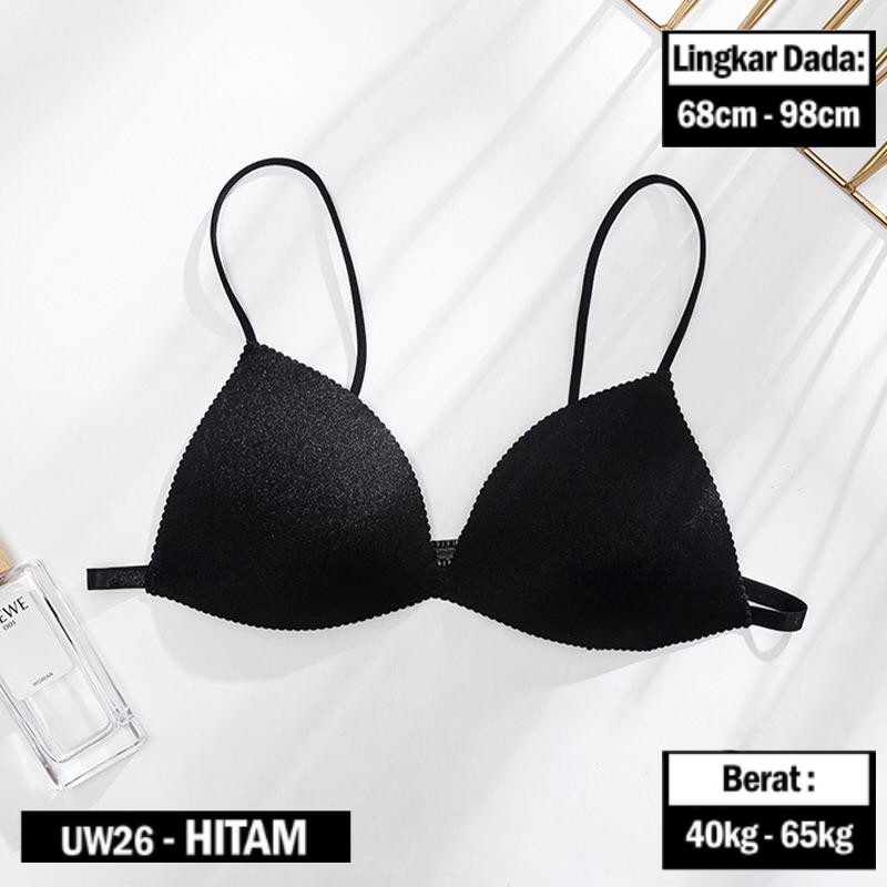 Bra BH Seamless One Piece Wanita Tanpa Kawat Hook Pengait Depan Push Up Import