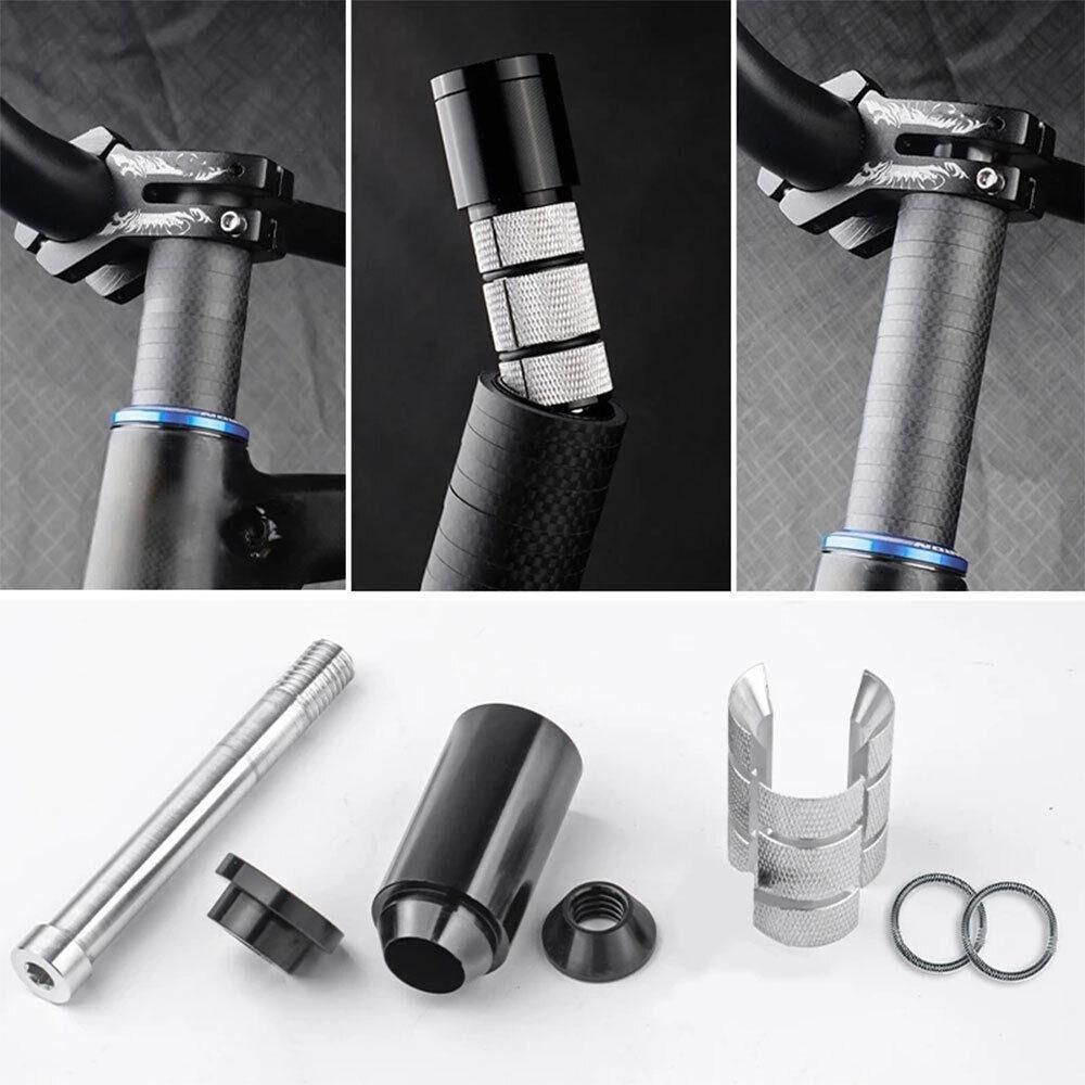 R-FLOWER Bike Fork Stem Extension Aksesoris Sepeda Bicycle Hidden Handle Booster Fork Stem Extension Riser Bike Extension Adaptor Stang Riser