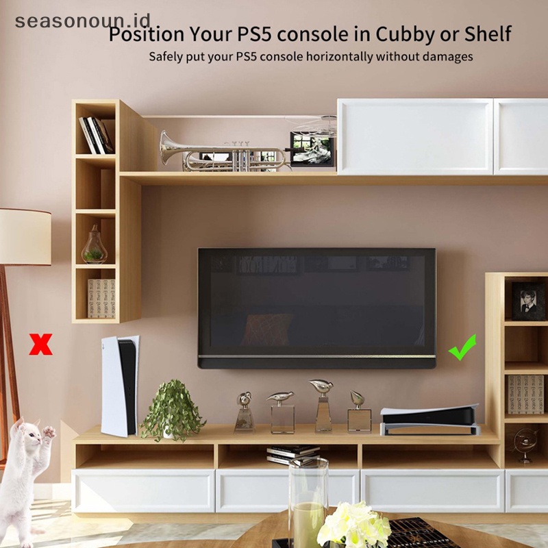 PLAYSTATION Seasonoun PS5 Base Stand Host Console Horizontal Non-slip Holder Game Membawa Penyimpanan Display Dock Untuk Playstation5Aksesoris.