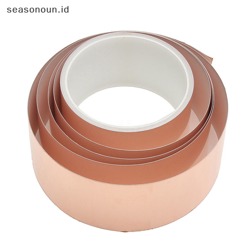 Seasonoun 50mm x 3m EMI Copper Foil Shielding Tape Konduktif Self Adhesive Barrier GitarNew.