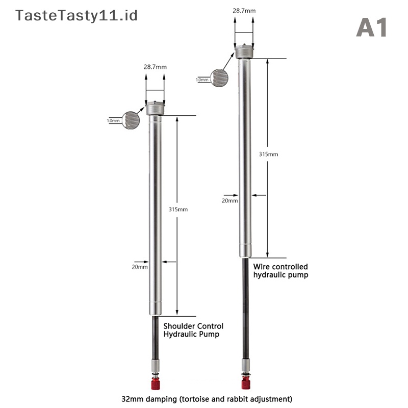 Tastetasty Batang Peredam Minyak Suspensi32/34mm Garpu Depan Bagian Perbaikan Sepeda Baja Alloy Manual Remote Control Aksesoris Sepeda.