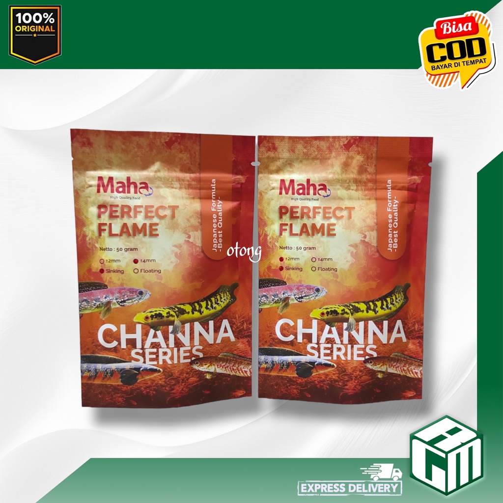 MAHA PERFECT FLAME Pelet ikan channa predator merah super ikan hias