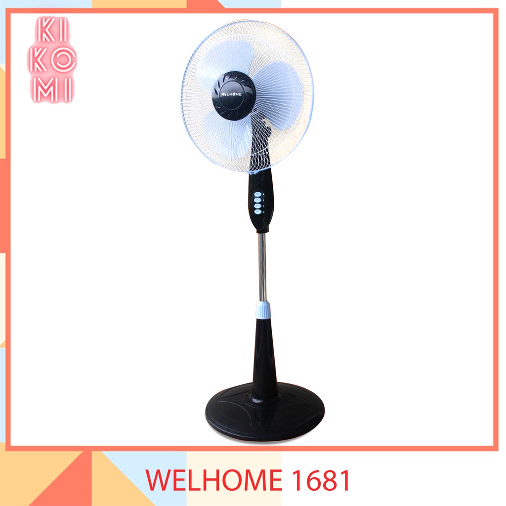 Kipas Angin Berdiri WELHOME WH-1681 Stand Fan 16inch Termurah High Quality