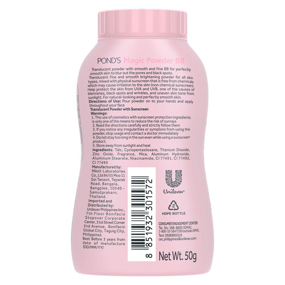 PONDS MAGIC FACE POWDER BB TALCUM 50G