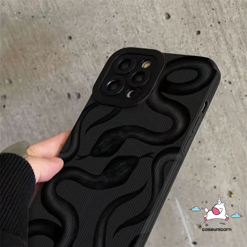 IPHONE Ins Art Pola Tidak Teratur Casing Ponsel Kompatibel Untuk Iphone11 14 12 13 Pro 7 8 Plus MAX XR X XS MAX Tekstur Kulit Mewah Trendi Merek Zebra Artistik Lembut Shockproof Cover