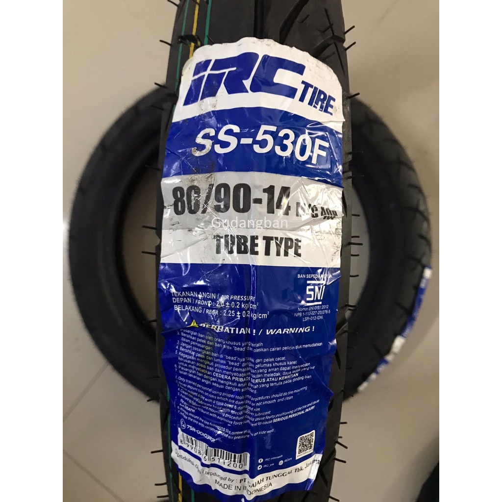 ( TUBETYPE ) IRC SS-530F 80 90 14 SS 530F Ban Luar Motor Matic TT