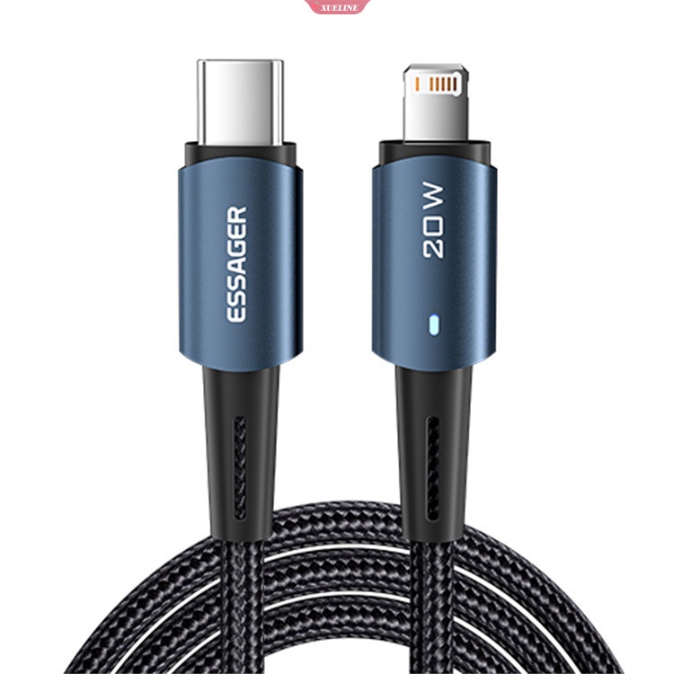 Kabel USB C Essager Untuk 1413 12 11 pro Max XS 20W Kabel Fast Charging Tipe C Ke Kabel Tanggal Menyala Untuk iPad Macbook [ZXL]