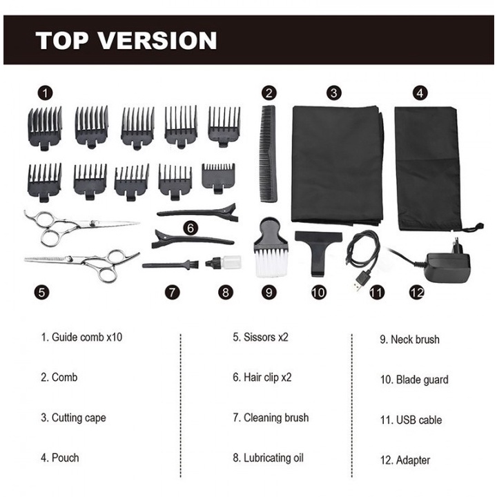 T17 NEW GAIN KIKI NG-888A - Rechargeable Hair Clipper Set Alternatif WMARK