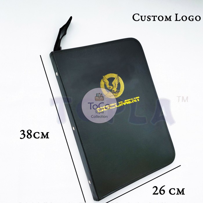 

✨BESTSELLER✨ - Document Keeper Penyimpan Dokumen Map File Custom Reselting Zipper - Abu-abu, Isi 20 Hal- 1.2.23