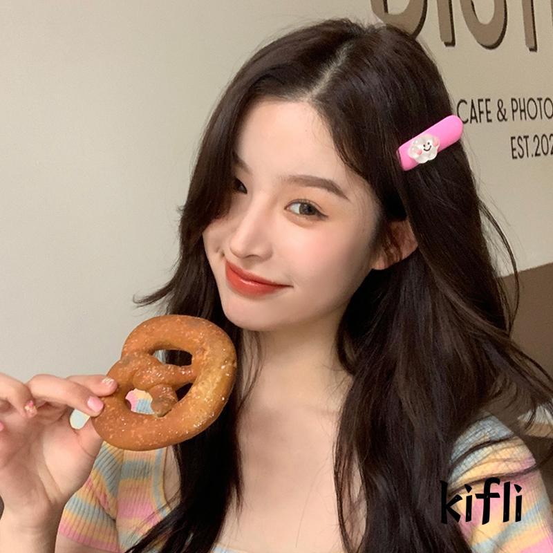 [KD] Kartun Hati Oval Duckbill Klip Lucu Ins Gaya Klip Rambut Gadis Side Bang Hair Clip