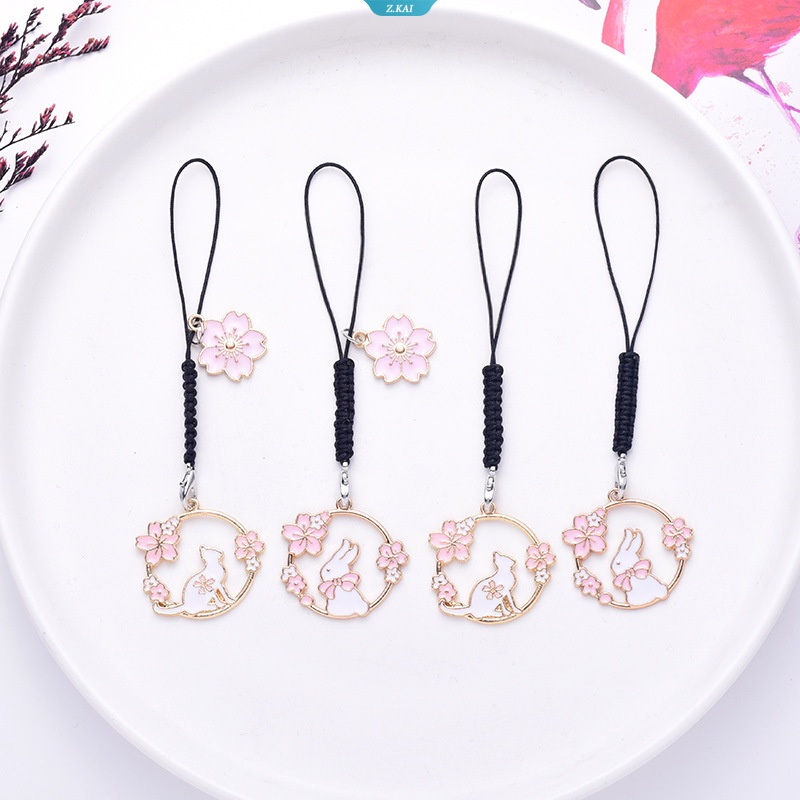 Lucu Korea Kelinci Mini Smart Phone Strap Lanyards Untuk IPhone/Samsung/Xiaomi/Huawei Kunci Ponsel Strap Tali Gantung Phone Charm [ZK]