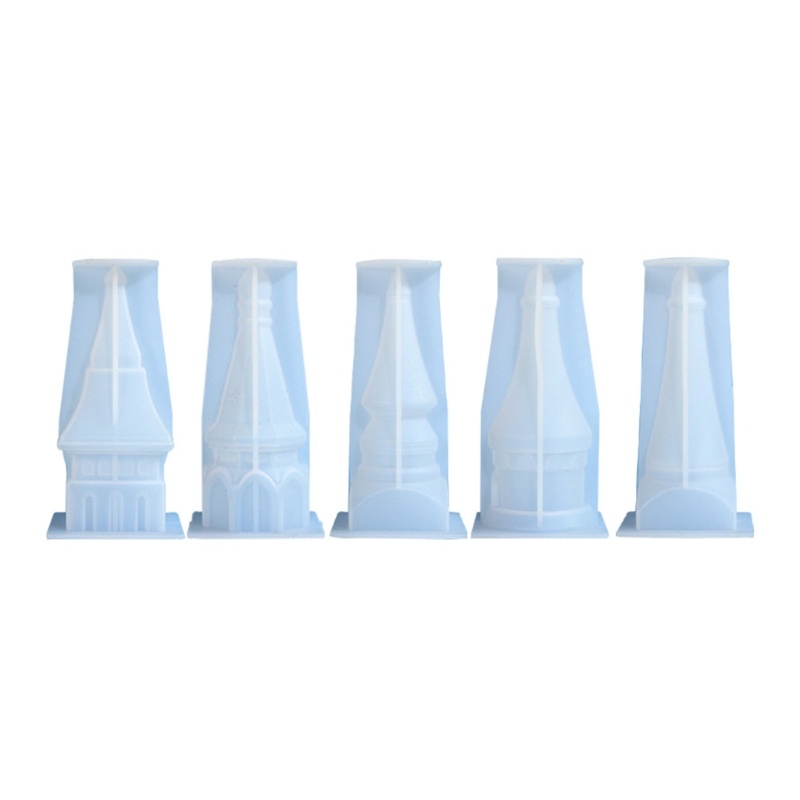 Siy 1pc 5Pcs DIY Epoxy Kristal Hari Kasih Sayang Castle Rings Holder Cetakan Untuk Sabun Lilin Holder Penyimpanan Perhiasan Home Deco