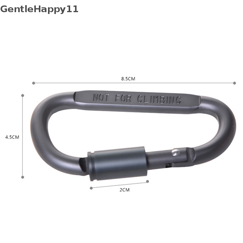 Gentlehappy Tactical D Gantungan Kunci Bentuk Hook Gesper Klip Panjat Army Carabiner Gantung Cocok Outdoor Silver camping survival id