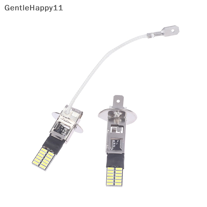 Gentlehappy 2PCS H3 H1 Bohlam LED Untuk Lampu Kabut 24 SMD Putih 12V LED Fog Light Running Lamp id