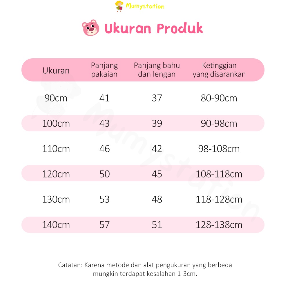 Mumystation 1-8Tahun Baju kaos Anak Bayi Perempuan /T-shirt Import