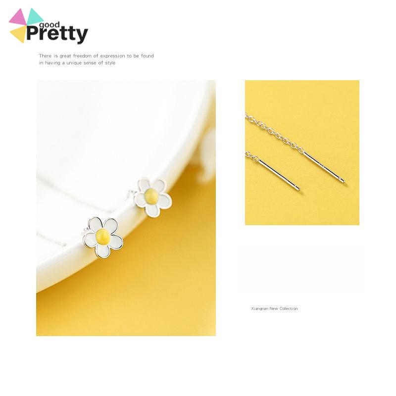 Pure silver elk candle earchain simple lovely earrings Girl Jewelry Gift S925 - PD