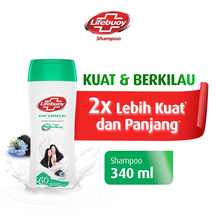 Lifebuoy Shampoo Strong and Shiny 340ml - Perawatan Rambut Berkilau