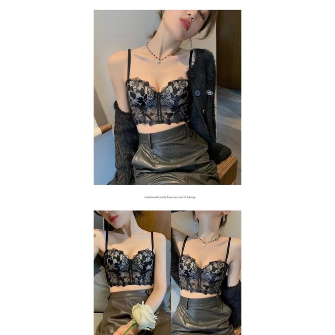 Bra BH Pushup Renda bustier ada kawat import