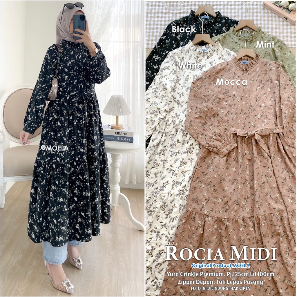 Pakaian Baju Busana Wanita ROCIA MIDI by MOELA 26/05 AS H123