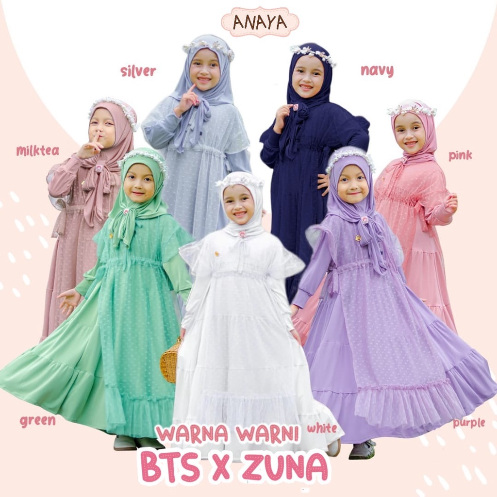 ANAYA - GAMIS ZUNA SET OUTER TILE + PASHTAN HIJAB