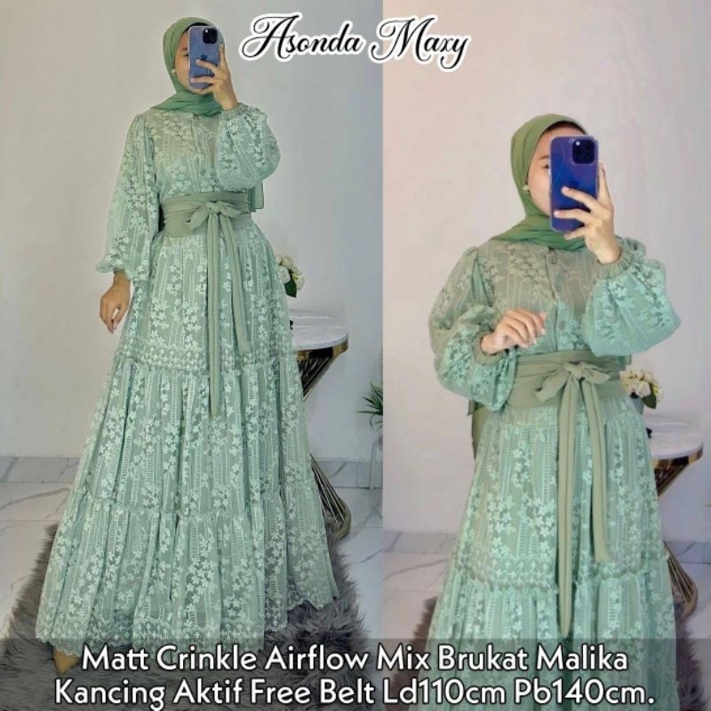 Cod Asonda maxy/gamis ibu muda/gamis simpel/gamis mewah/dress pesta/gamis maxy/gamis kondangan/gamis