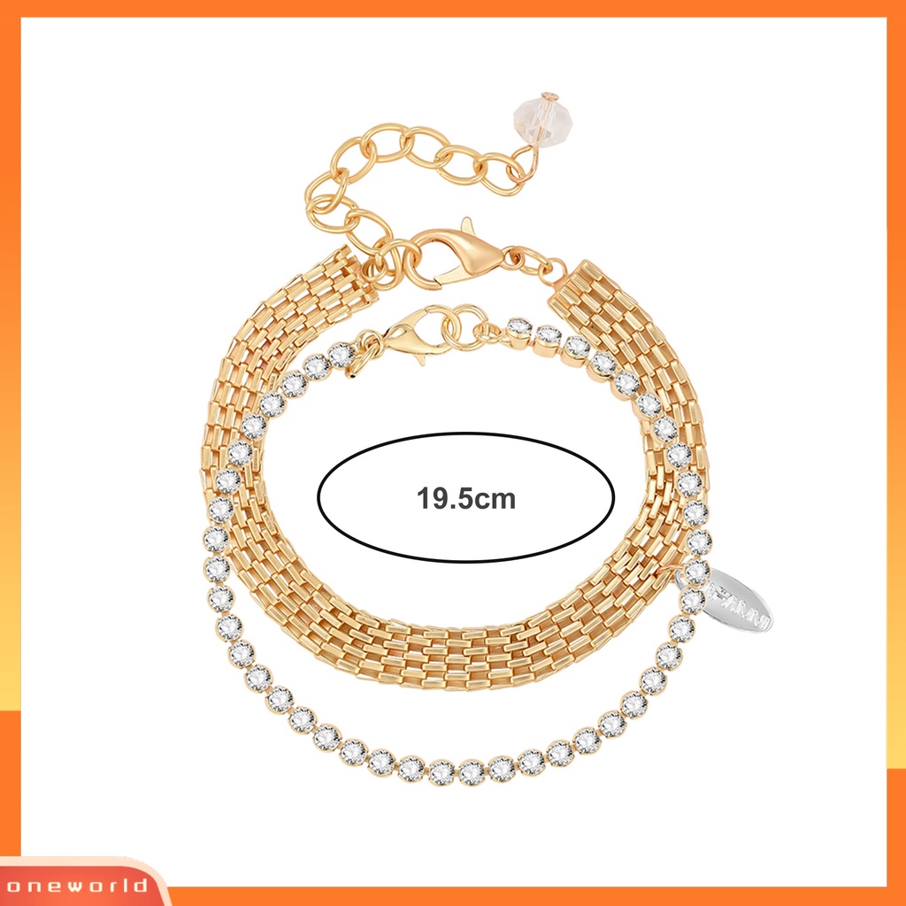 [ONE] Wanita Gelang Berlian Imitasi Desain Kepribadian Yang Dapat Disesuaikan Electroplating Menghias Wanita Transparan Gelang Perhiasan Aksesori