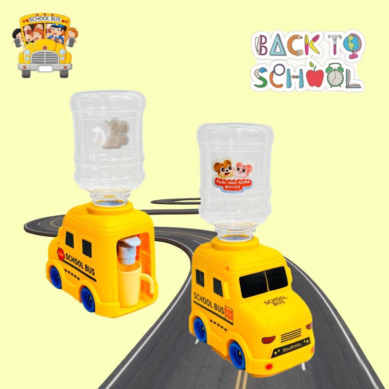 Mainan Mini Dispenser Kereta Dinosaurus Bus Pemadam Premium Quality