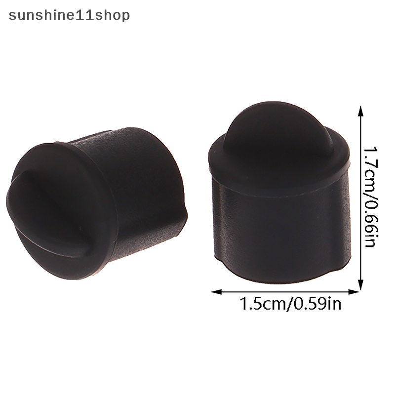 Sho uxcell 10pcs Silikon BNC Anti Debu Stopper Cap Cover Untuk Jack Female Hitam N