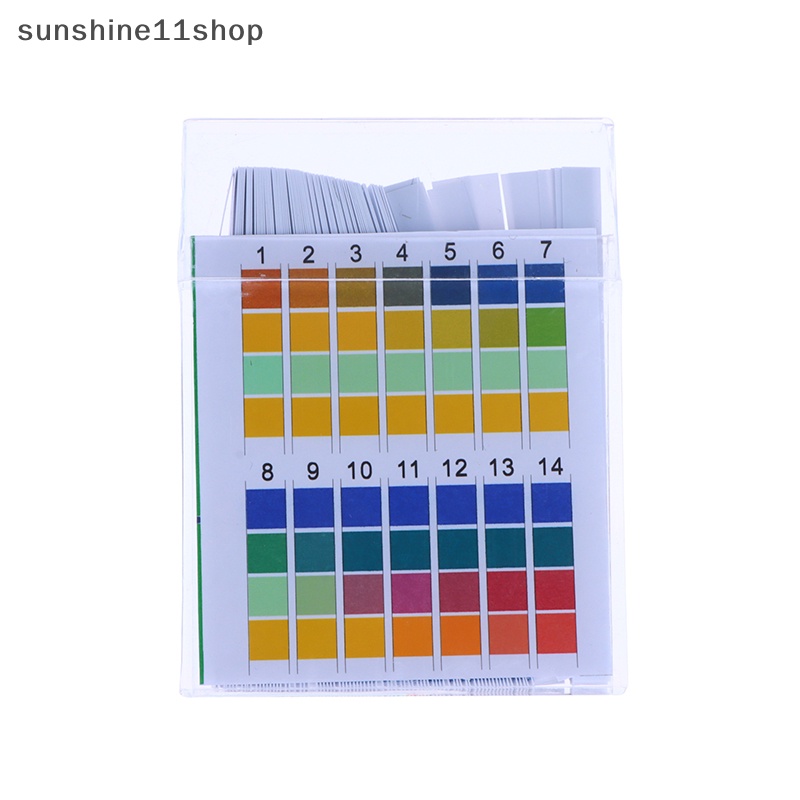 Sho 100Pcs Kertas Indikator Asam Alkali Universal 1-14 Strip Tes PH Untuk Air Kosmetik Akuarium N