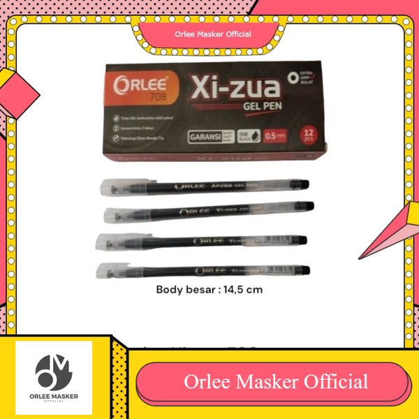 BOLPEN GEL PEN XIZUA ORLEE (1 LUSIN ISI 12), tinta tebal tidak beluber/ gel pen edson / gelpen xizua/ bolpen selusin/ bolpoin cepat kering/ bolpoin garansi