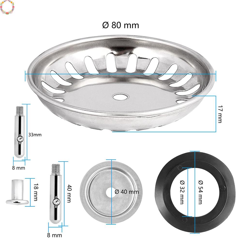 84mm Fixing Pin Saringan Wastafel Sink Plug Penggantian Saringan Saluran Air Baskom