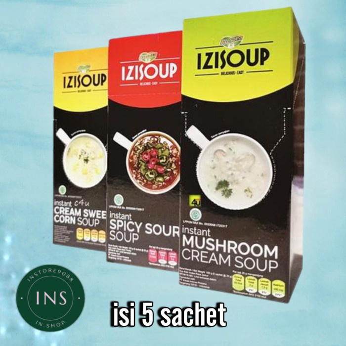 

Bisa COD IZISOUP Instant Box isi 5 Sachet - Spicy