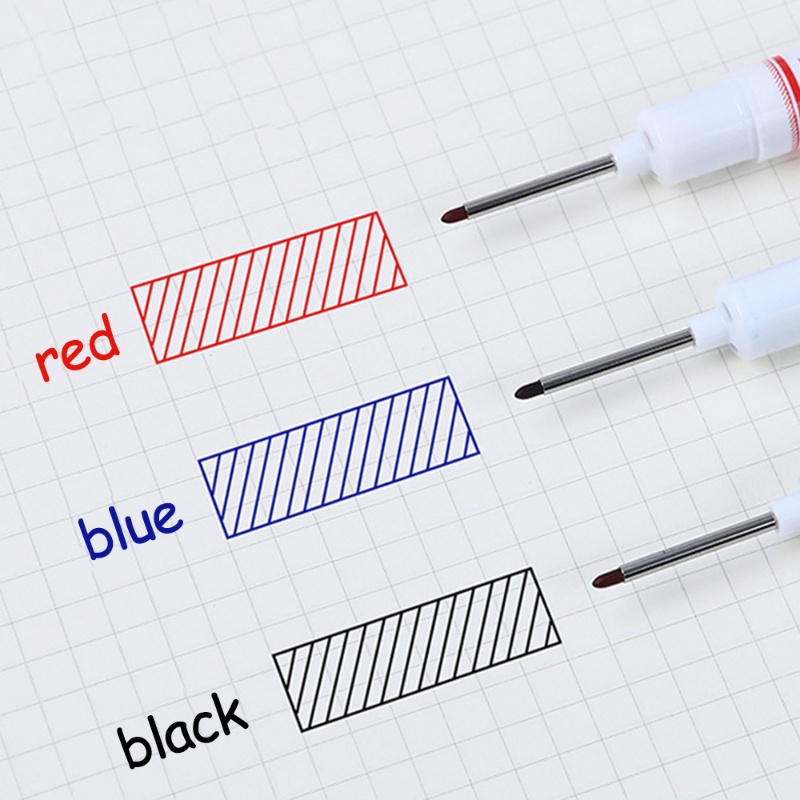 Spidol Permanen Lubang Dalam Tahan Air Multifungsi/ 3warna Pulpen Penanda Lukisan Cepat Kering Tahan Lama Siswa Alat Tulis Sekolah