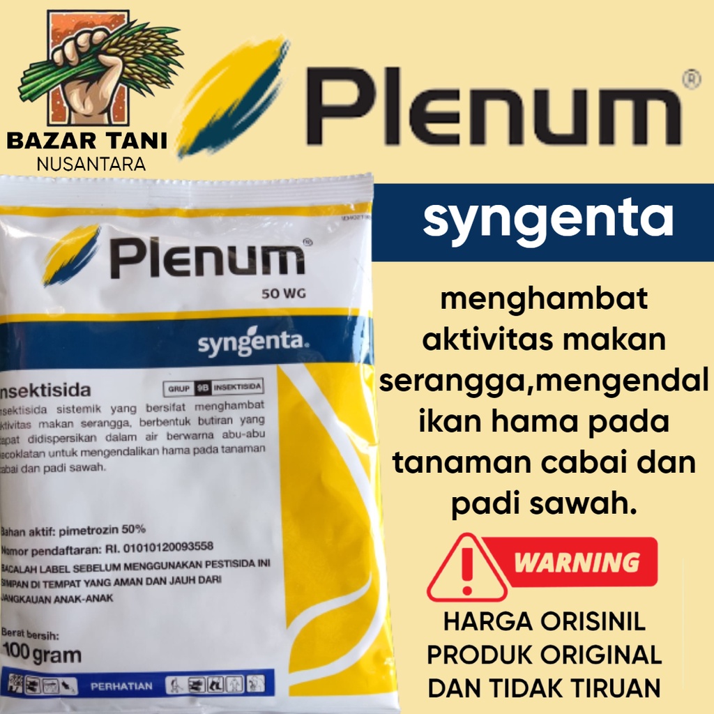 Plenum 100 gram insektisida sistemik racun wereng plenum sygenta
