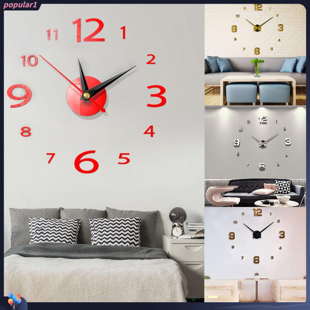 Populer Jam Dinding Desain Modern Ruang Tamu Rumah Dekorasi Akrilik Quartz Horloge