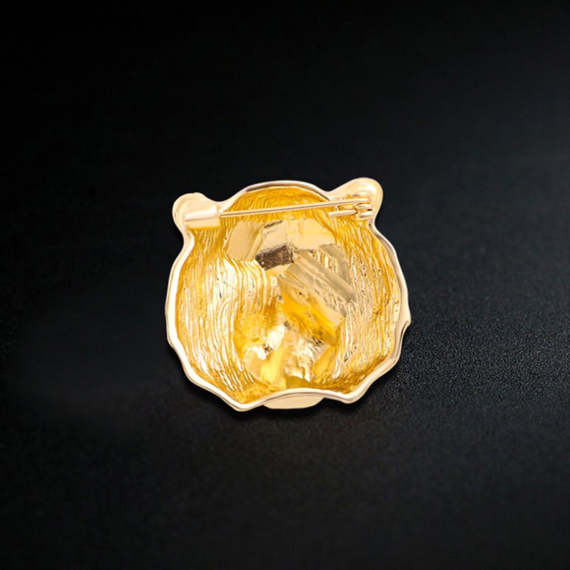 {rippleflower4.id} Paduan Berlian Bermutu Tinggi Harimau Bros Kerah pin retro Dekorasi Jas Pria~