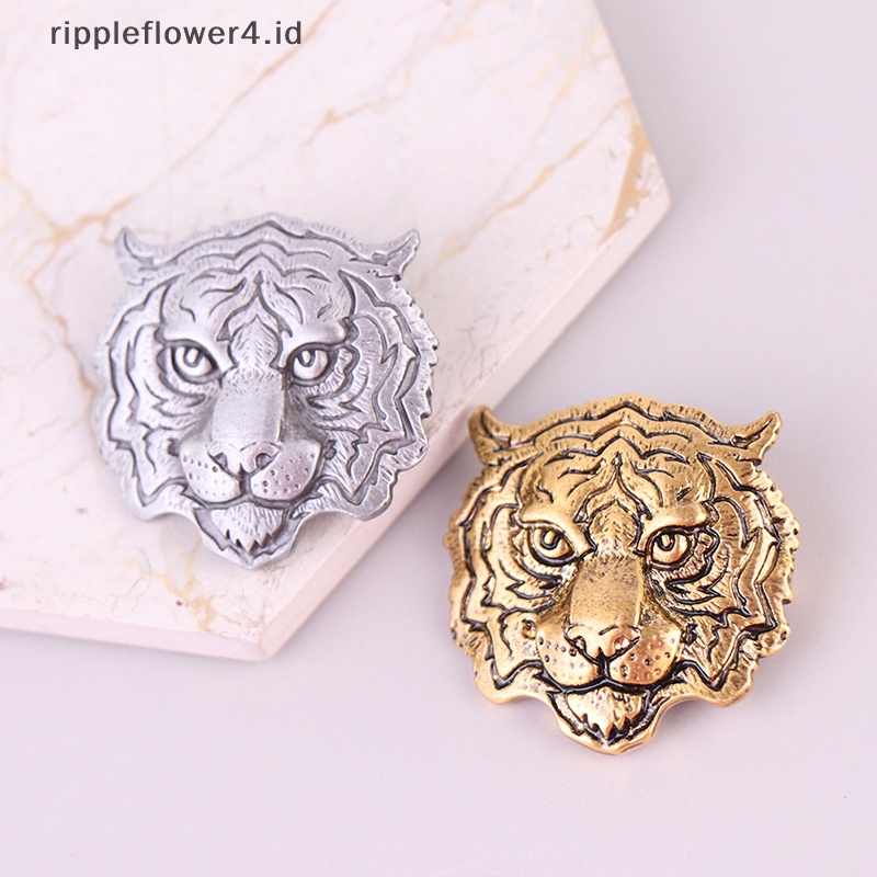 {rippleflower4.id} Berlian Imitasi Harimau Bros Kepala Harimau Pesta Kasual Bros Pin Hadiah~