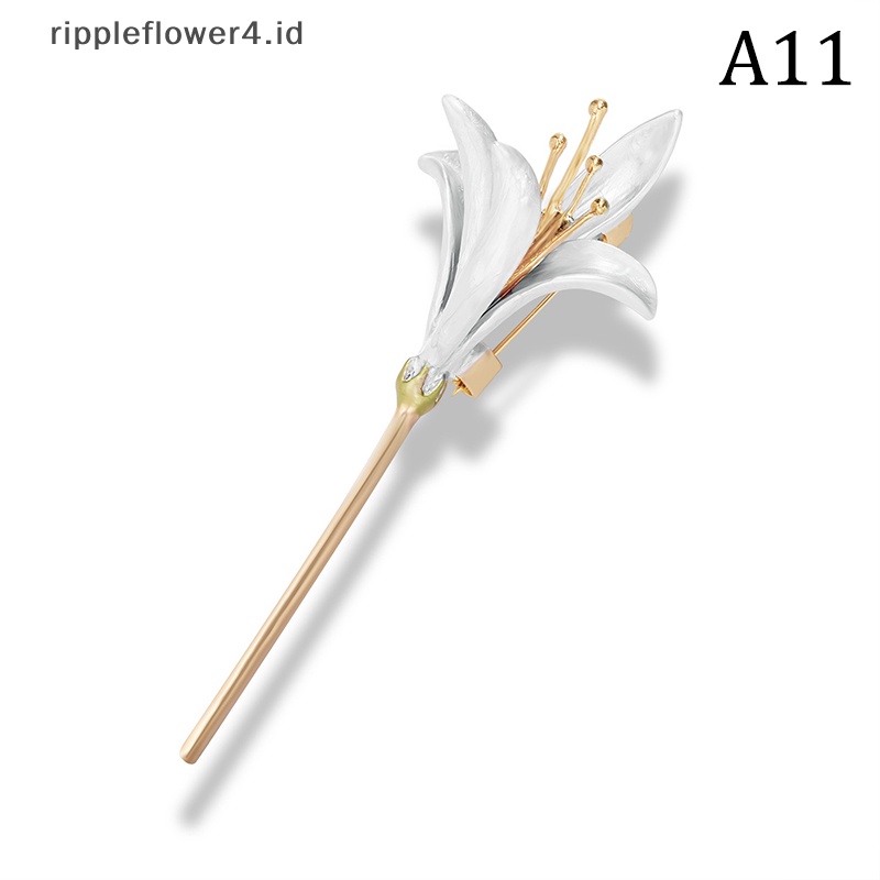 {rippleflower4.id} Bros Bunga Mawar Berlian Imitasi Untuk Wanita Elegan Buket Bunga Kerah Pin Pesta Pernikahan Lencana Perhiasan~