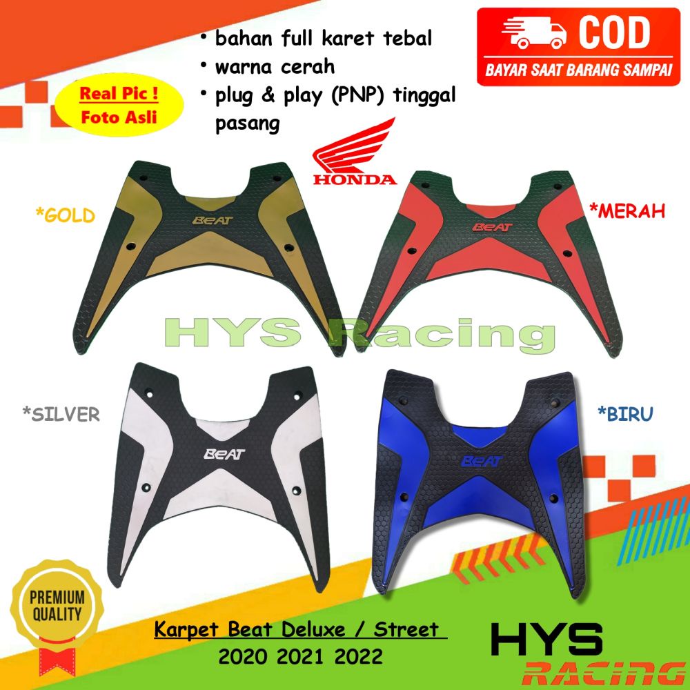 HYC Karpet Beat Fi Deluxe / Beat Street 2020 2021 2022 New - Bahan Karet Tebal Warna Gold Silver Bir