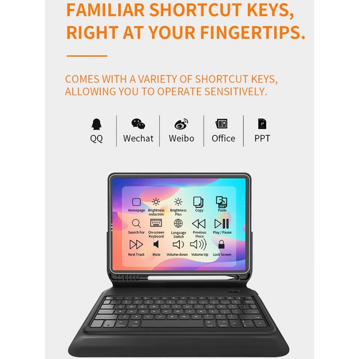 WIWU Smart Keyboard Folio Case with Keyboard - iPad 10.2 10.5 (2019)