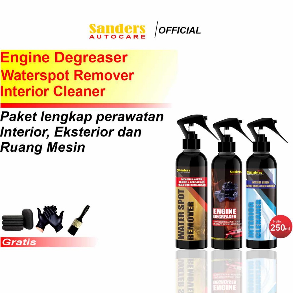 Sanders Bundling Engine Degreaser Waterspot Remover Interior Cleaner Penghilang Pembersih Kerak Kara