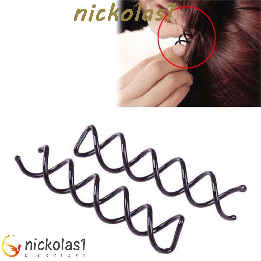 Nickolas1 Jepit Rambut Fashion Hairdresser Twist Barrette Spiral Jepit Rambut Braider Swirl Spiral Headwear Twists Coils Screw Pin