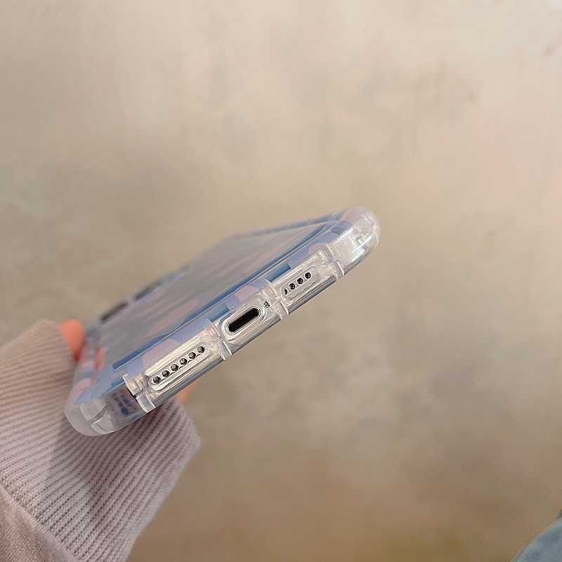 IPHONE Casing Ponsel Kacang Multicolor Kompatibel Untuk Iphone7Plus8Plus6Plus11 14 13 12 Pro MAX XR X XS MAX SE Airbag Shockproof Cover